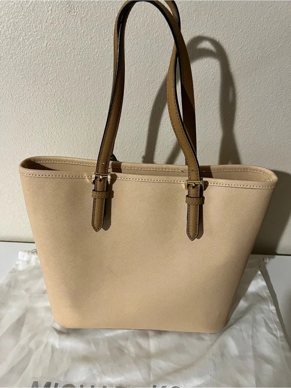 Michael Kors Blush and Tan Two-Tone Tote